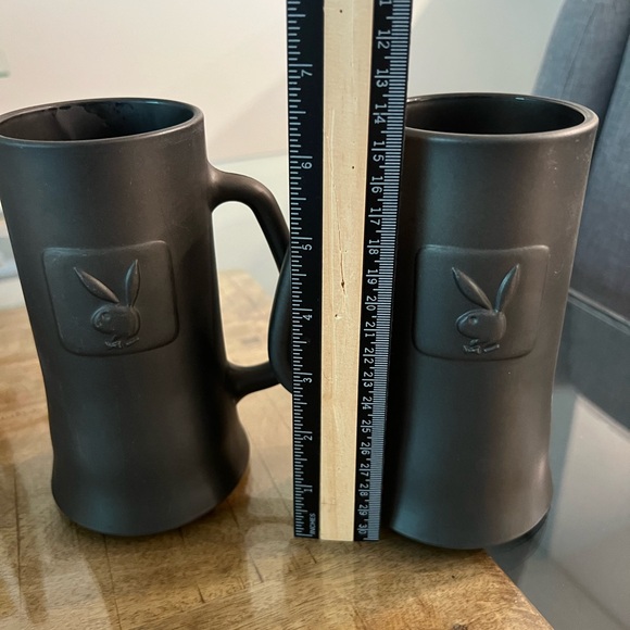 2 Cool Vintage Playboy Mug Stein Matte Black - Picture 3 of 3